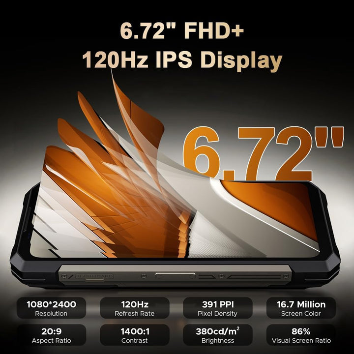 DOOGEE S200 Max 5G Outdoor Handy, 22000mAh/66W, AI Smartphone mit 1.3" AMOLED Heckdisplay,36GB+512GB