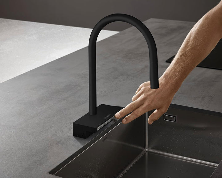 hansgrohe Küchenarmatur Aquno Select M81 (Wasserhahn Küche mit Abtropfsieb, 360° schwenkbar, auszieh