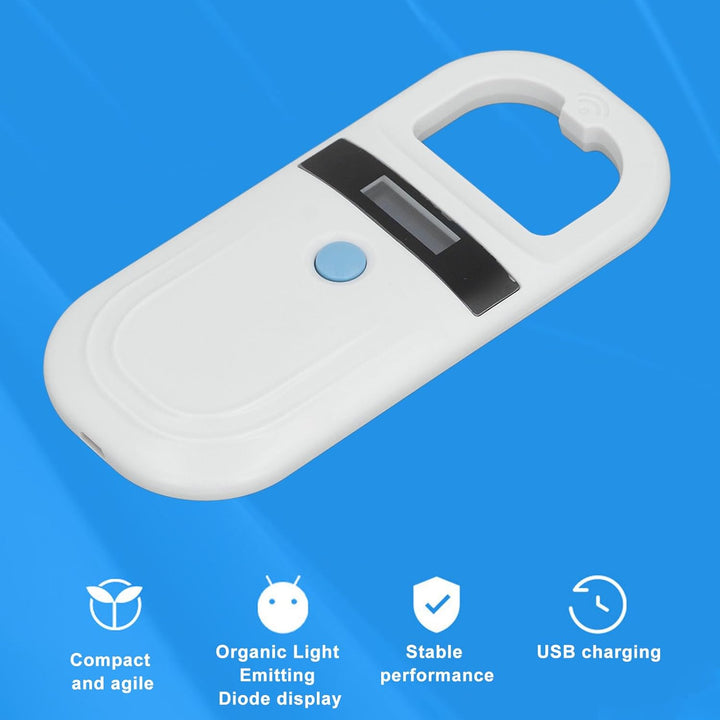 Marhynchus Tragbarer Tier-Tag-Leser, 134,2 KHz, USB-Aufladung, Tragbarer Haustier-Chip-Scanner für N