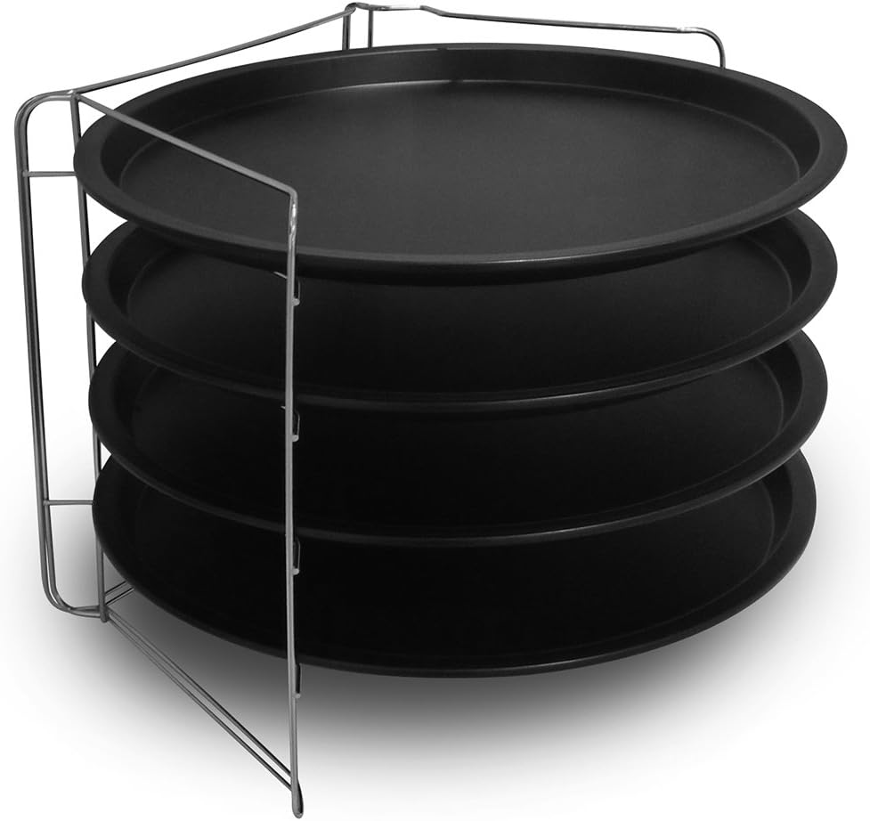 Guardini Pizza&Mania Küche & Haushalt, Stahl, Black, 4 Tegami 32 cm, 5 4 Tegami 32 cm Single, 4 Tega