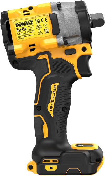 Dewalt XR Akku-Schlagschrauber DCF922N (18V, ½ Zoll Aussenvierkant-Aufnahme mit Kugelrastung, 406 Nm