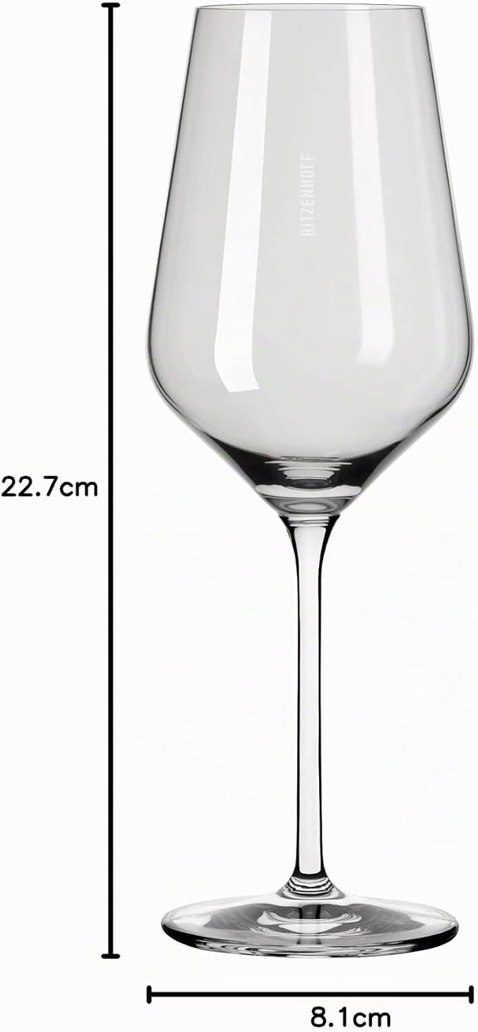 RITZENHOFF 3641002 Weissweinglas 300 ml – Serie Fjordlicht Nr. 2 – 2 Stück mit Farbverlauf Grey – Ma