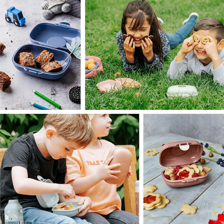 monbento – Brotdose Snackbox Kinder Gram – BPA-frei – Lunchbox für Schule, Park und Reisen – Bento B