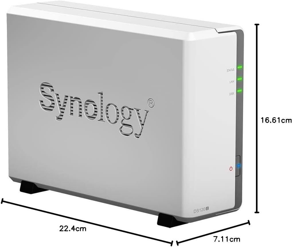 Synology DS120j 1 Bay Desktop NAS Enclosure, Black