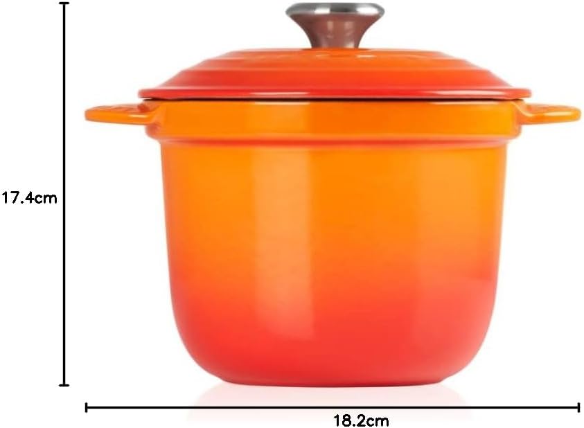 Le Creuset Cocotte Every aus Gusseisen mit Poteriedeckel, 18 cm, 2 Liter, Ofenrot, 41110180900460, O