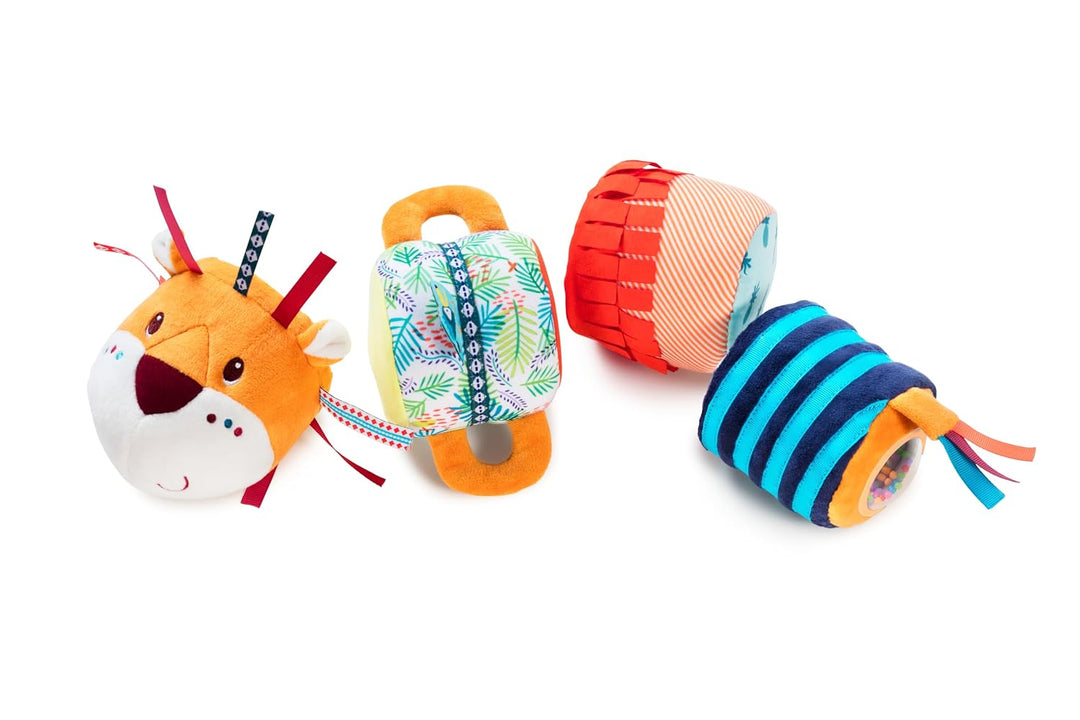 Lilliputiens - Jack Klettband-Klangrolle - Farbiges Aktivitätsspielzeug für Babys mit verschiedenen
