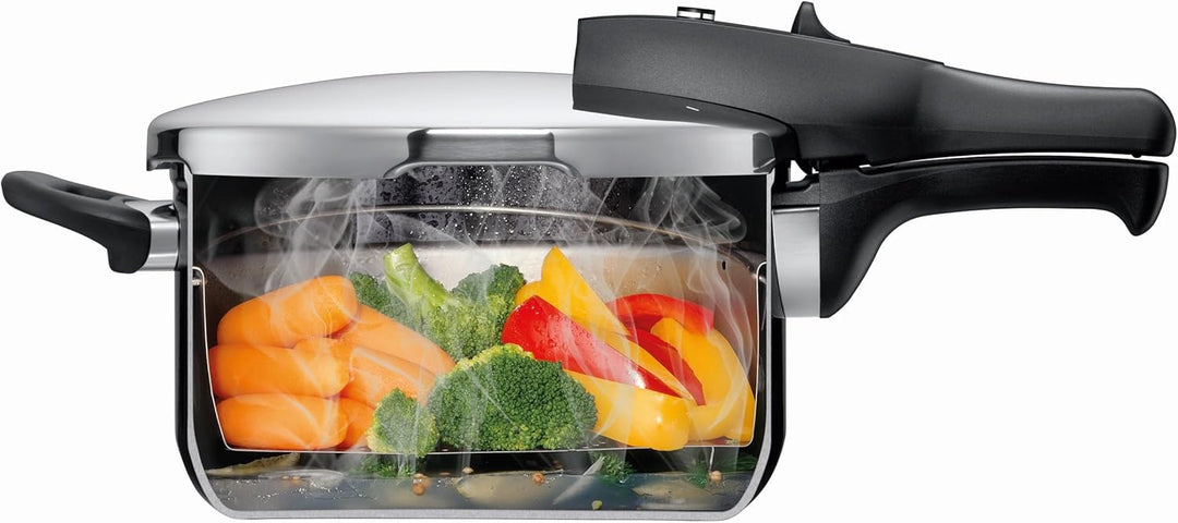 Silit Sicomatic t-Plus Schnellkochtopf 2,5l, Schnelltopf 18 cm, Silargan Funktionskeramik, Induktion