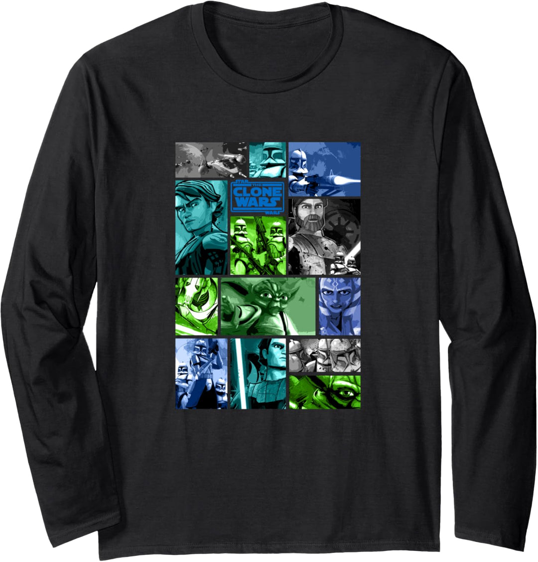Star Wars: Clone Wars Group Shot Panels Langarmshirt