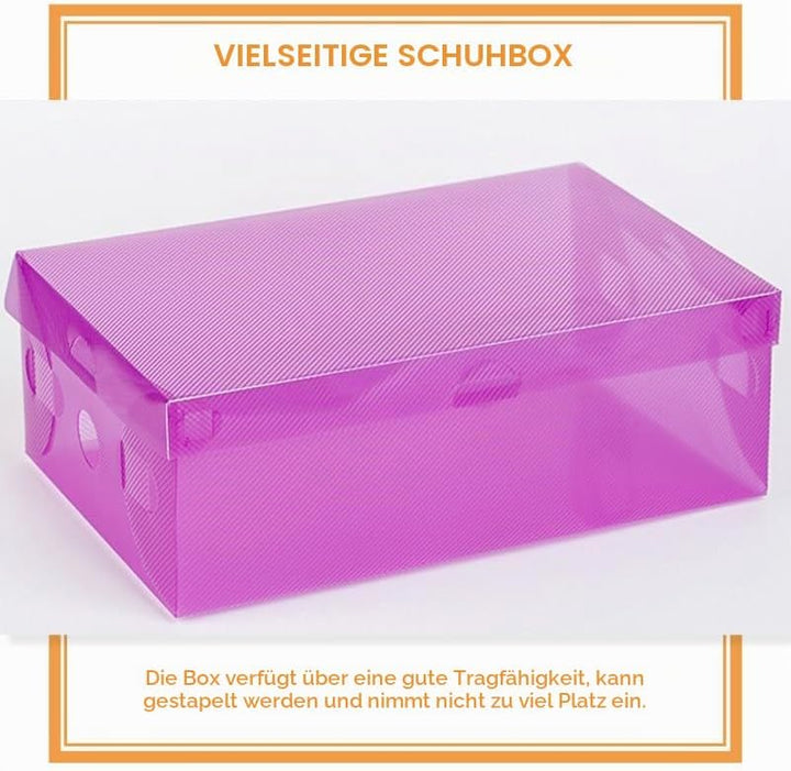 CLISPEED 7 StüCk Transparente Schuhboxen Aus Pp Kunststoff Faltbar Und Stapelbar Mit Flip-Deckel FüR