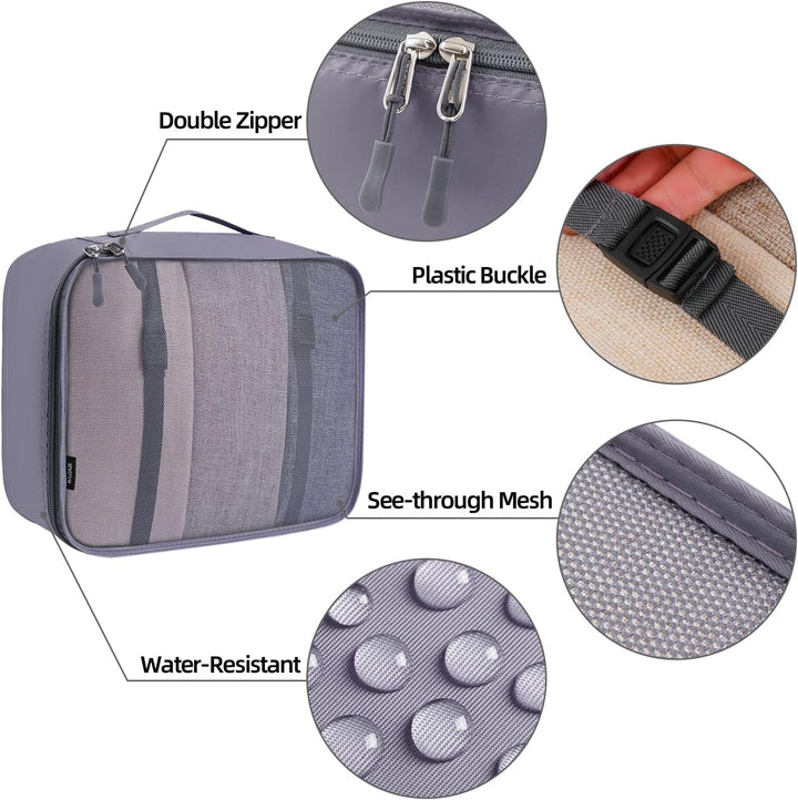 BAGAIL 10er-Set Packwürfel in verschiedenen Grössen Packorganizer für Reisezubehör Handgepäck Koffer
