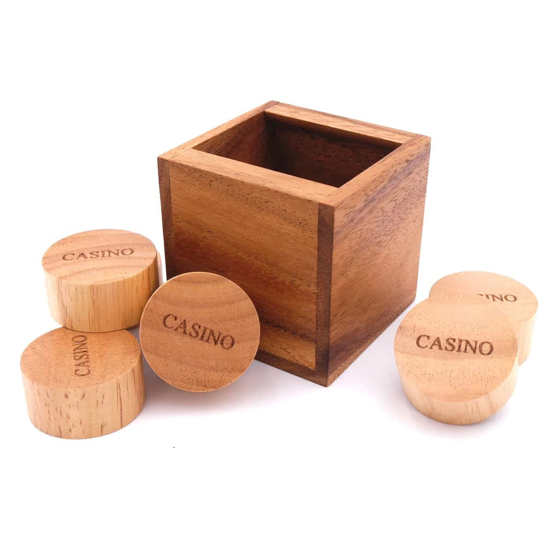 ROMBOL Casino (Dr. Volker Latussek), prämiertes, originelles Holz-Denkspiel für Erwachsene und Kinde