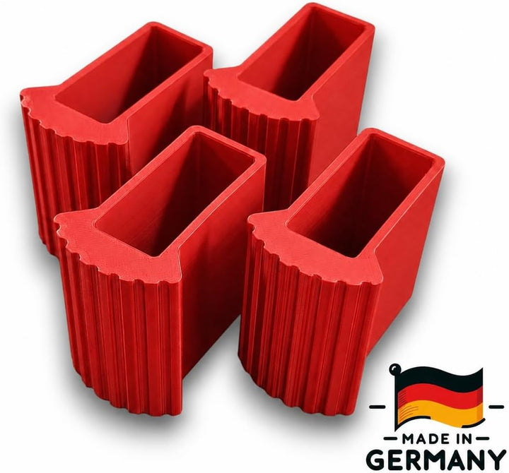 Leiterfüsse Leiterschuhe 50x22mm Leiterfüsschen (Rot), Rot