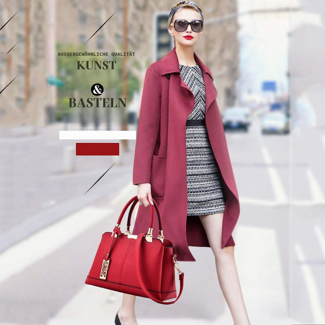 NICOLE & DORIS Damen Handtaschen Elegante Damen Tasche Designe Frauen Umhängetasche PU Weiche Ledert