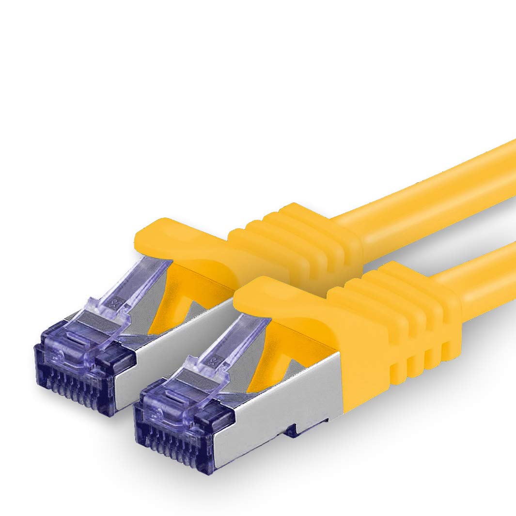 1aTTack.de Cat.7 Netzwerkkabel 30m - Gelb - 1 Stück - Cat7 Patchkabel (SFTP/PIMF/LSZH) Rohkabel 10 G