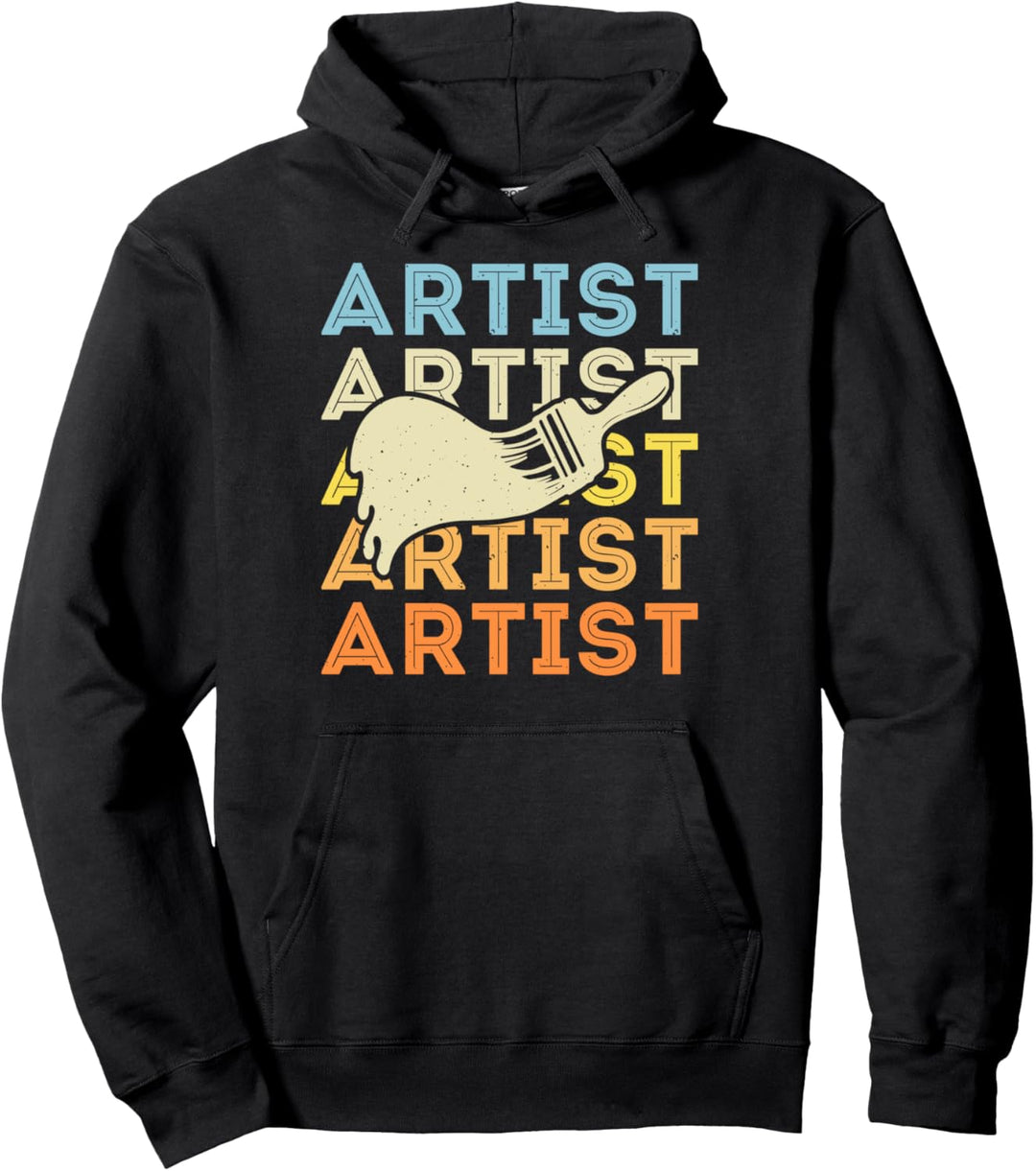 Artist drawing retro vintage gifts for drawing artists Pullover Hoodie