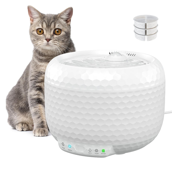 Trinkbrunnen für Katze - Red Dot Award 2025 Gewinner, 62oz/1,8L Auto Trinkbrunnen für Haustiere mit