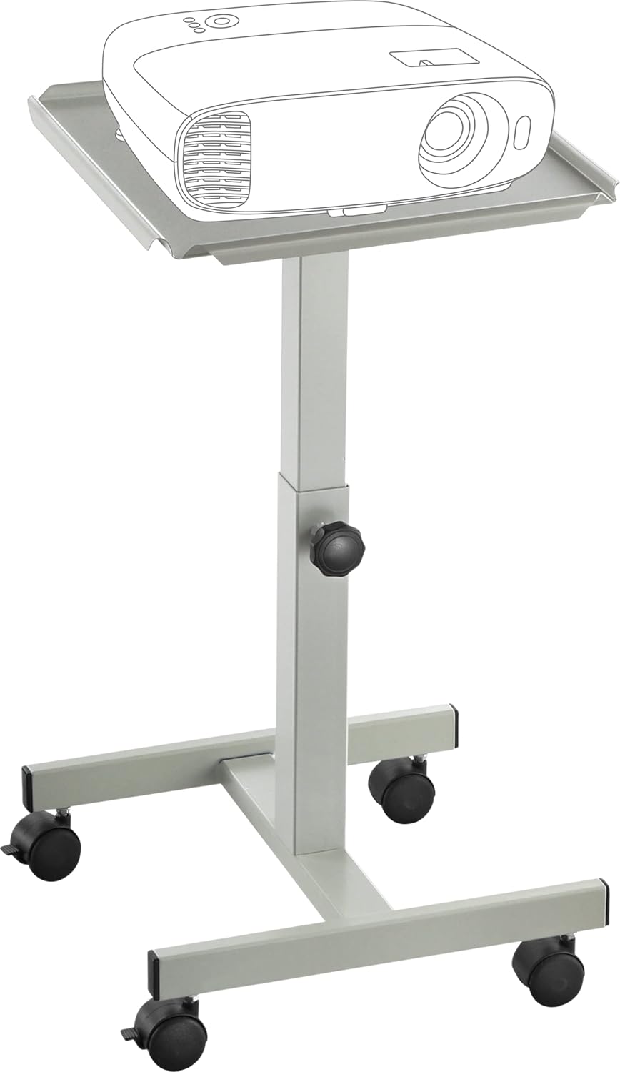 celexon Projektionstisch PT1010G - Projektor-Wagen höhenverstellbar: 60-90cm - grau 60 - 90cm Grau,