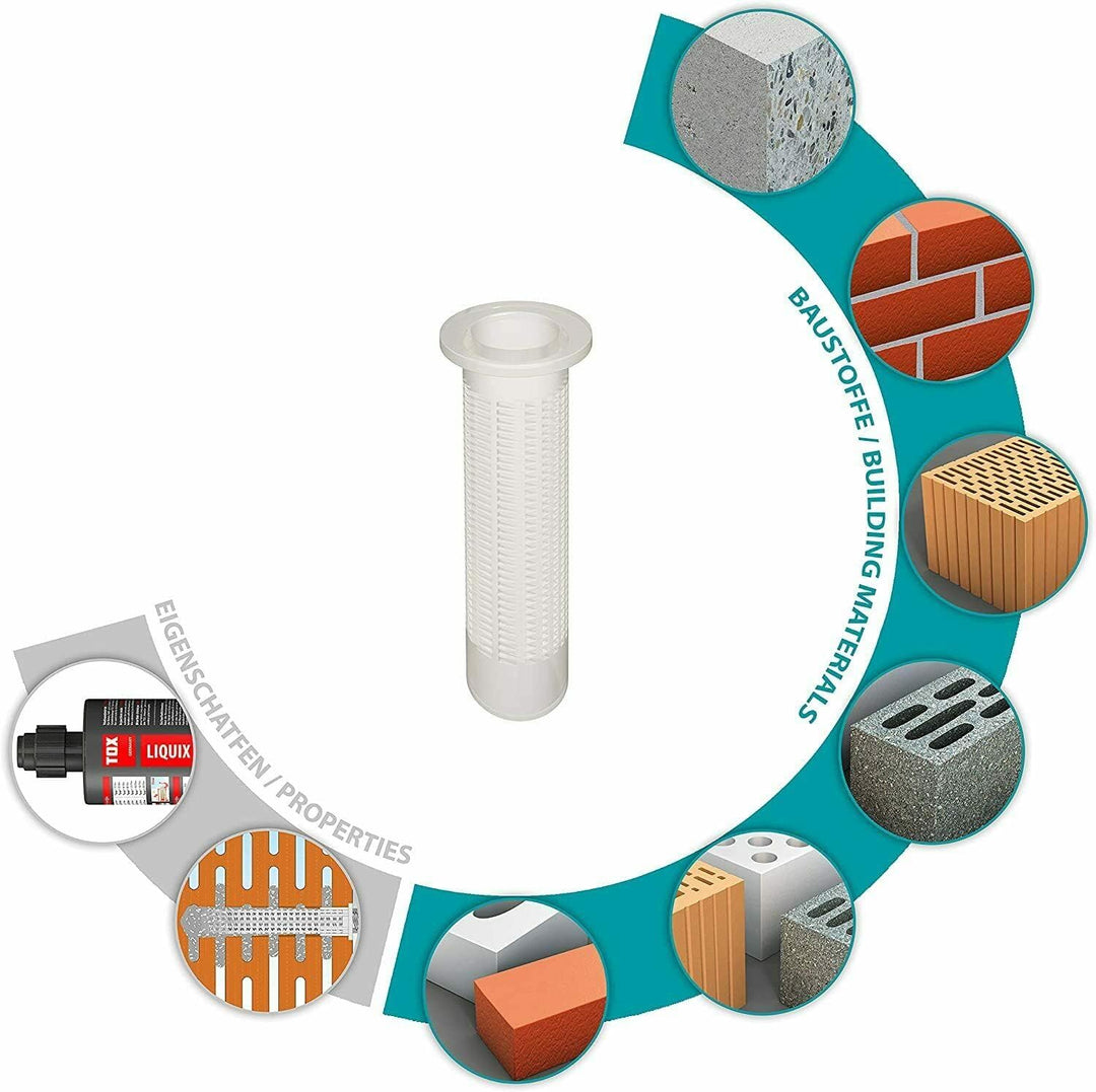 Schwerlastbefestigung SET M16x190mm EDELSTAHL A4 - TOX Verbundmörtel Liquix Pro 1 + 4 Gewindestangen