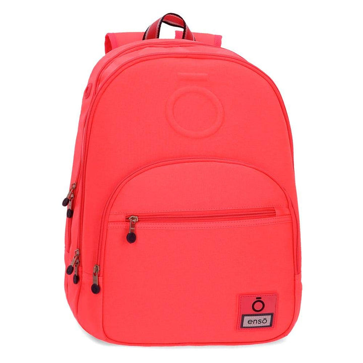 Enso Basic Doppelfach-Rucksack Orange 32x46x17 cms Polyester 25.02L Koralle Doppelter Rucksack, Kora