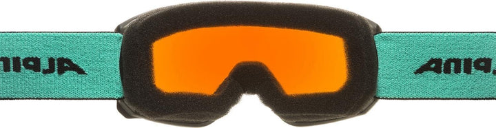ALPINA Unisex Kinder Scarabeo Jr. Q-lite Skibrille (1er Pack) Kids black-aqua matt, Kids black-aqua