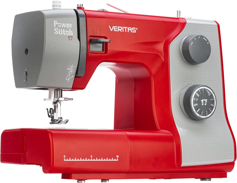 VERITAS Nähmaschine Power Stitch 17 I Mechanische Nähmaschine I 17 Stichprogramme I Auto-Fadenspannu