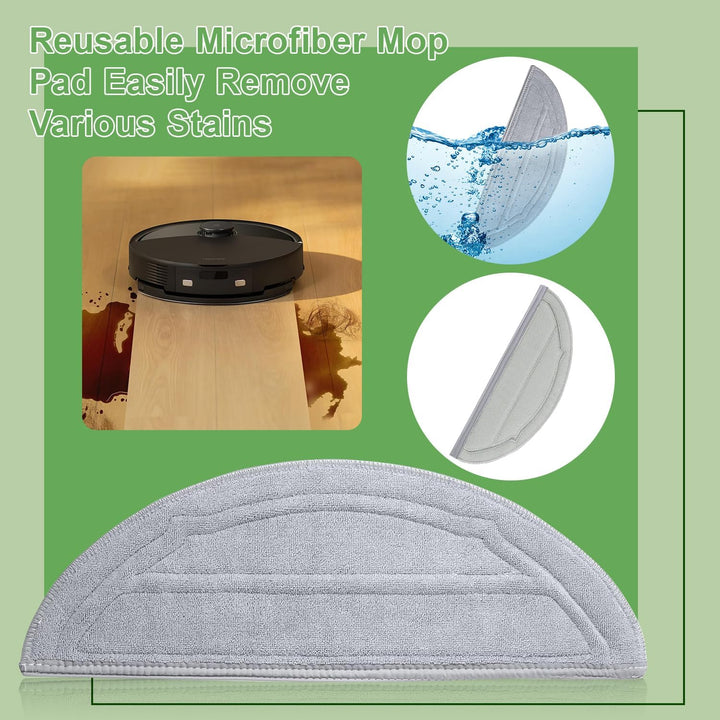 Zubehör für Roborock Q10 S5+ / Q10 X5+ Staubsauger, 1 Hauptbürste, 4 Hepa-Filter, 4 Wischtücher, 6 S