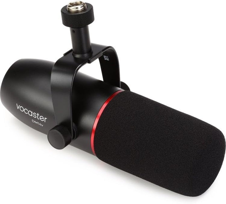 DM14 V Mikrofon, dynamisches Mikrofon für Podcaster, integrierter Windschutz und Stosshalterung, XLR