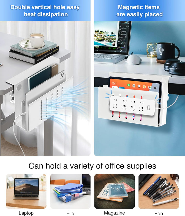 Schreibtisch Seitenaufbewahrung, Doppelschichtiger Desk Side Storage Mit Magnetischer Stifthalter Ke