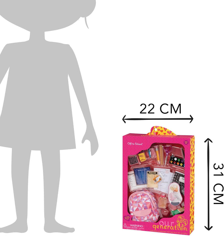 Our Generation – Klassenzimmer-Set – Schulsachen – 46 cm Puppenzubehör – Rollenspiel – Spielzeug für