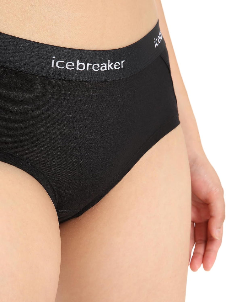 Icebreaker Damen Funktionsunterwäsche Sprite Hot Pants XL Schwarz, XL Black/Black