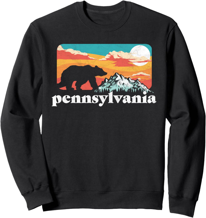 Pennsylvania Retro Bear & Mountain Vintage 80s Sweatshirt