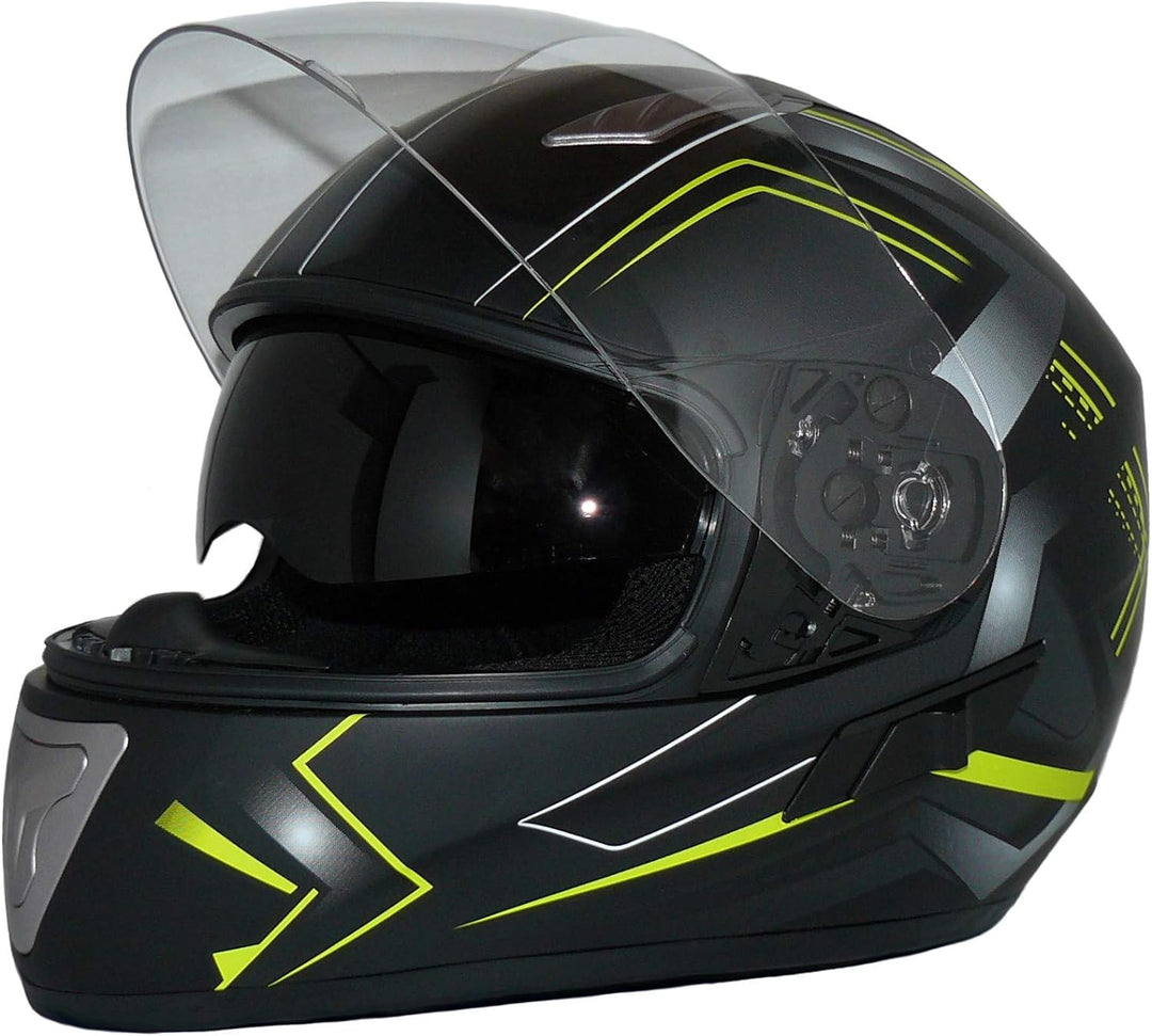 protectWEAR Integralhelm mit Sonnenblende H520-ARROW-GB - Black, Grösse S, S