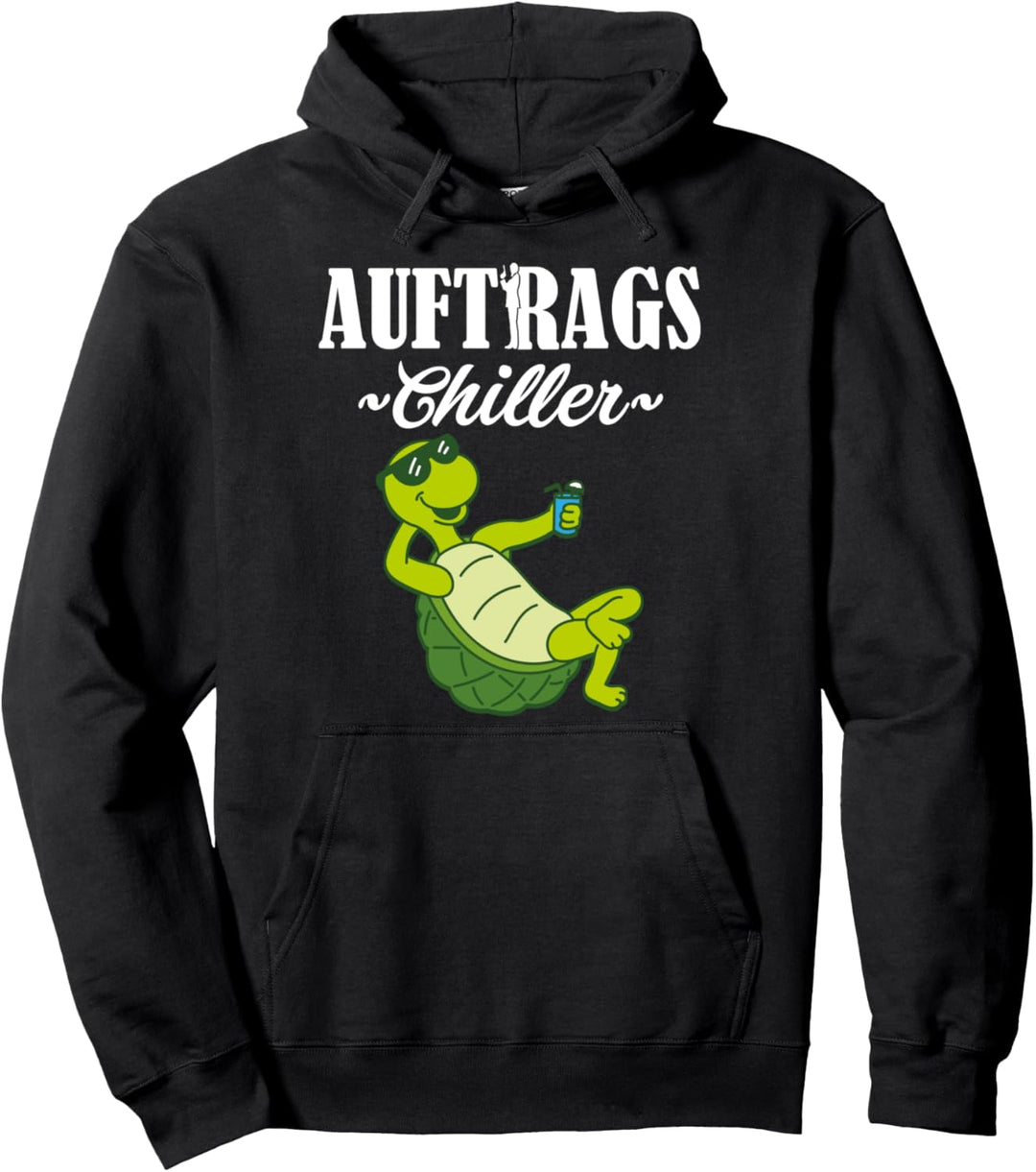 Lustiges AuftragsChiller Relax Schildkröte Kriechtier Retro Pullover Hoodie