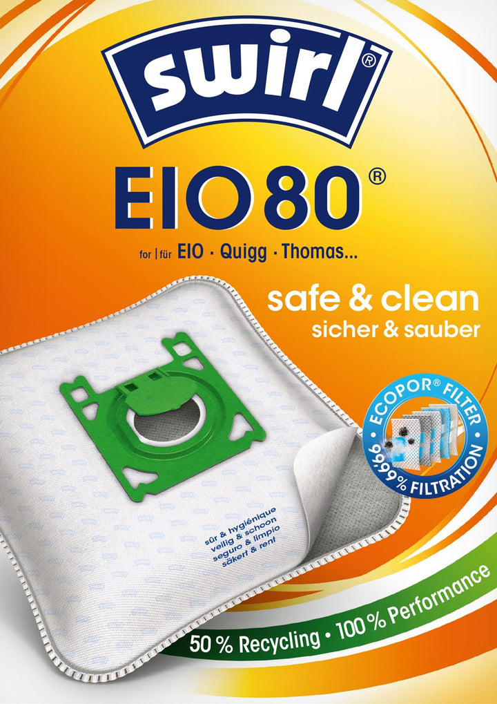 EIO 80® EcoPor® Staubsaugerbeutel, 10 Beutel 10 Pack Staubsaugerbeutel, 10 Pack Staubsaugerbeutel