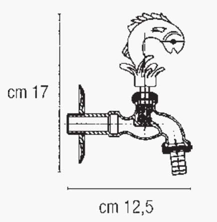 MONTSERRAT Dekorativer Wasserhahn für den Garten, 1/2 Zoll, PEZ mit Schlauchanschluss