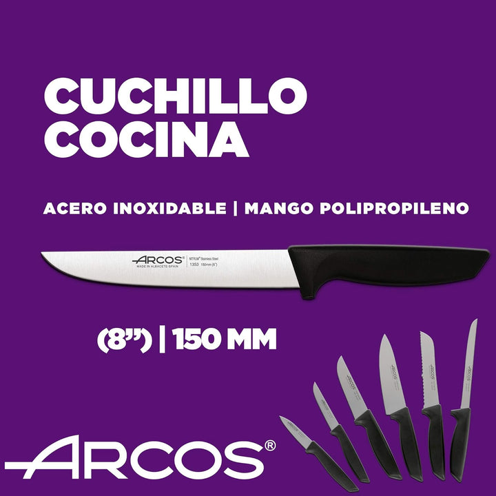 Arcos Professionelles Küchenmesser-Set | Professionelle Küchenmesser | 6 Stück | Edelstahlmesser mit