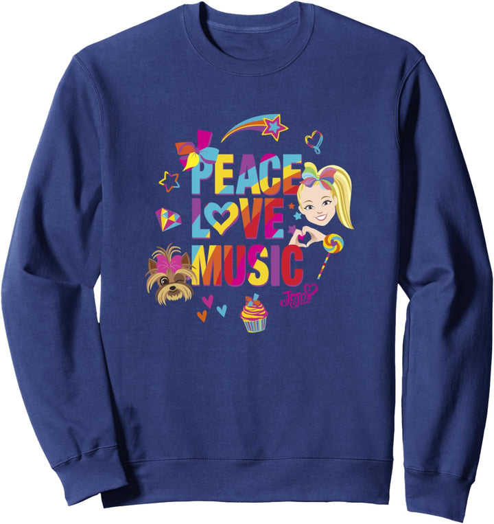 JoJo Siwa Peace Love Music Rainbow Sticker Sweatshirt