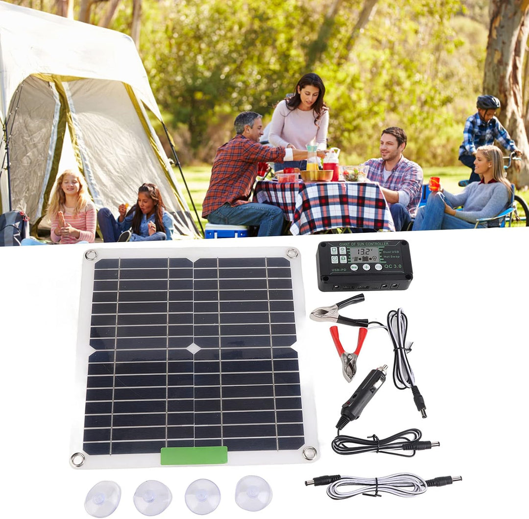 Monokristallines 12V 200W Solarpanel mit Controller Tragbares Solar Modul für Camping Wandern Radfah
