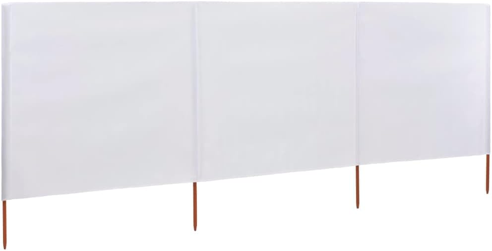 Myheimly Windschutzgewebe,Windschutz Sichtschutz Balkon,Sichtschutzzaun Sand-Weiss,400 x 160 cm 400