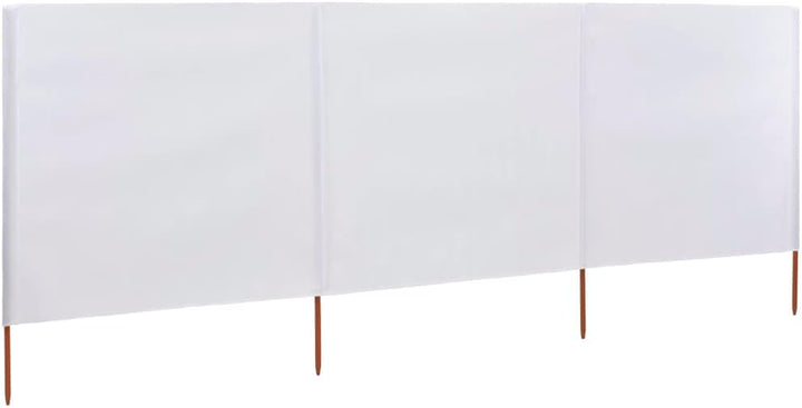 Myheimly Windschutzgewebe,Windschutz Sichtschutz Balkon,Sichtschutzzaun Sand-Weiss,400 x 160 cm 400