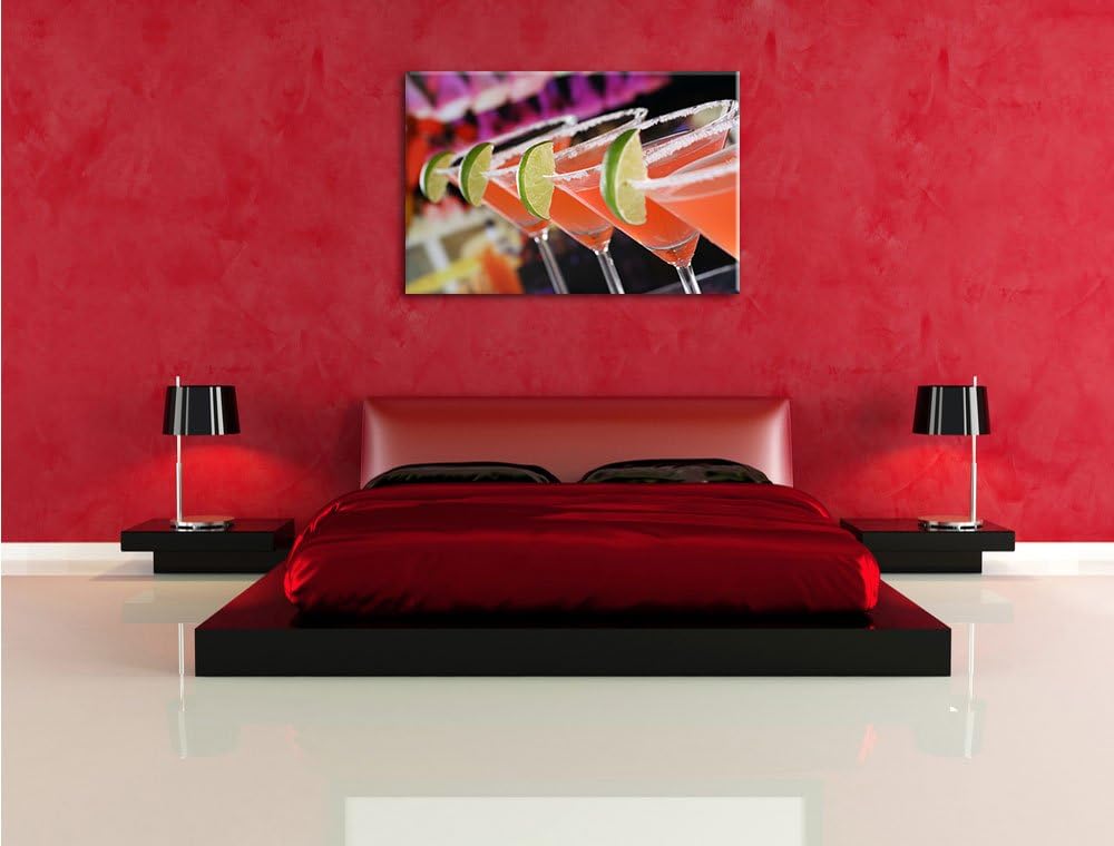 erfrischende Singapur Sling Cocktails Format: 100x70 auf Leinwand, XXL riesige Bilder fertig gerahmt