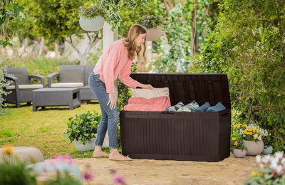 Koll Living Auflagenbox/Kissenbox 270 Liter 100% Wasserdicht mit Belüftung dadurch kein übler Geruch