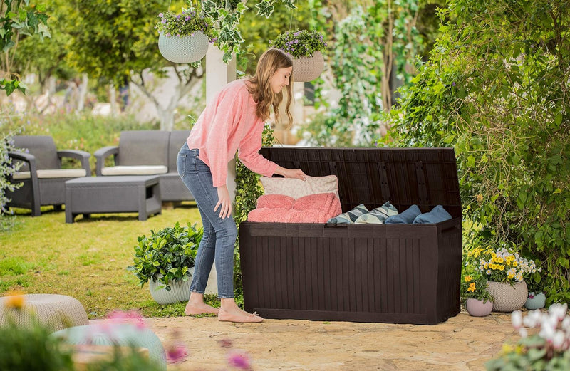 Koll Living Auflagenbox/Kissenbox 270 Liter 100% Wasserdicht mit Belüftung dadurch kein übler Geruch