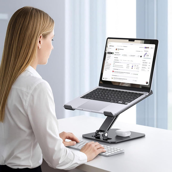 OMOTON Aluminium Laptop Ständer Höhenverstellbar, Ergonomischer Faltbarer Notebook Ständer, Laptop H