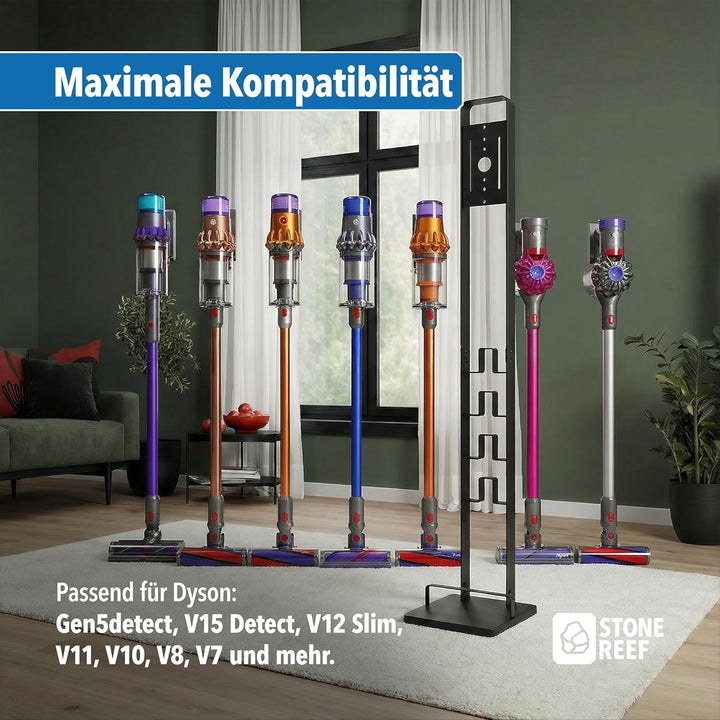 Ständer Kompatibel mit Dyson V15 V12 Gen5 V11 V10 V8 V7 – Freistehende Halterung aus 3 mm Stahl – Zu