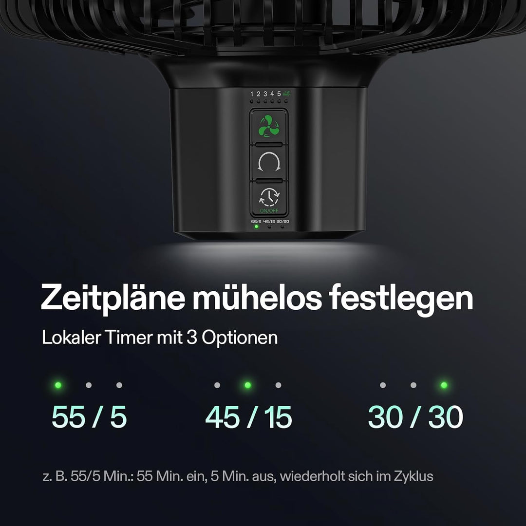 VIVOSUN AeroWave E6 Gen2 Growzelt-Clip-Ventilator150 mm, EC-Motor Smarte WLAN-Steuerung,10-stufiger