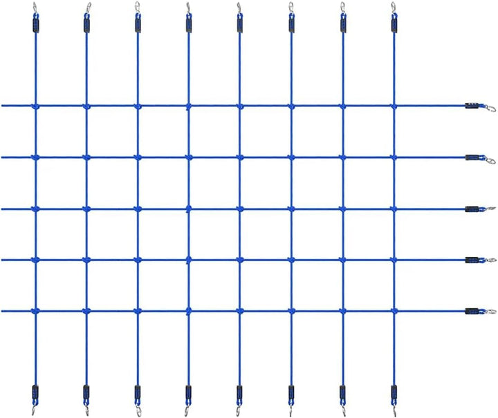 Kletternetz für Kinder 200x150 cm Blau, Outdoor Kletterseil für Garten, Robustes PE-Netz zur Förderu