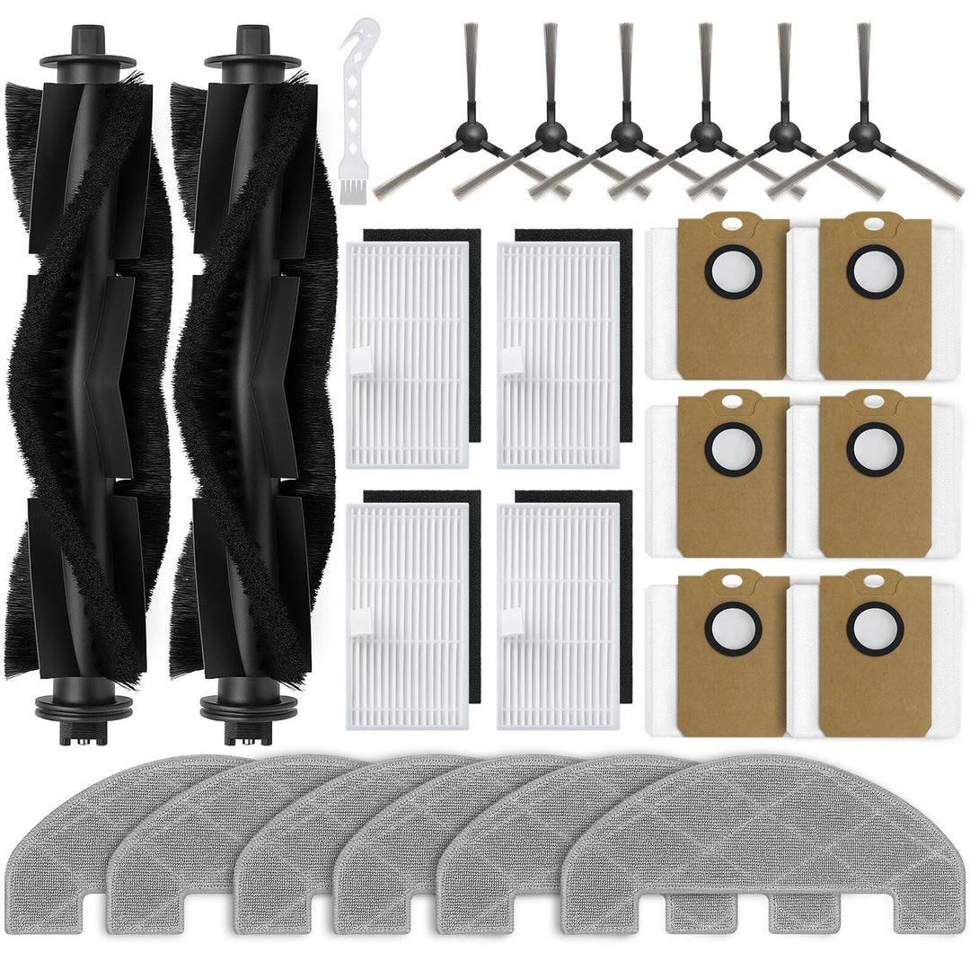 MS1 MAX Replacement Parts for For MONSGA MS1 MAX Robotic Vacuum Cleaner Parts with 1 Roller Brush, 4