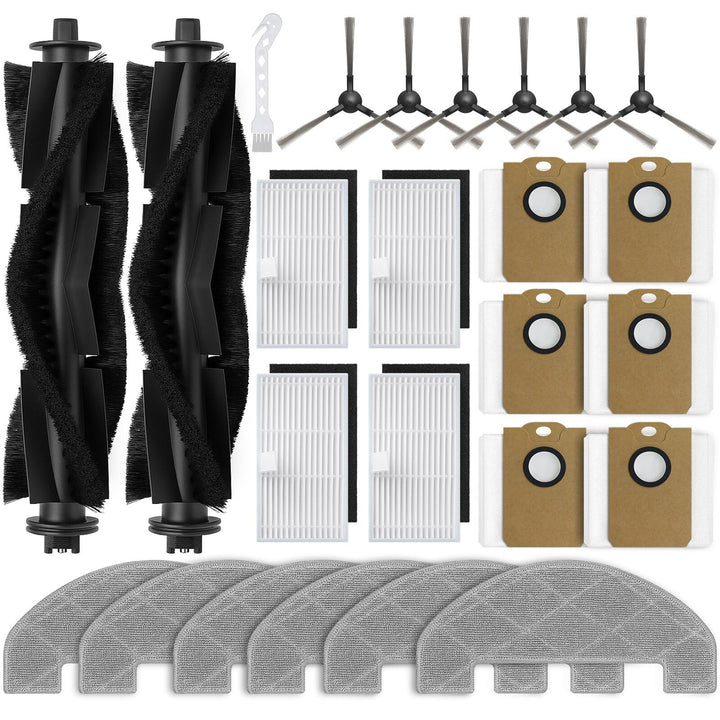 MS1 MAX Replacement Parts for For MONSGA MS1 MAX Robotic Vacuum Cleaner Parts with 1 Roller Brush, 4