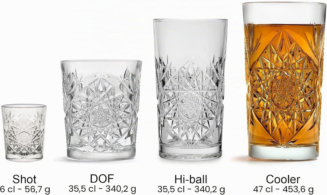 Libbey - Hobstar - Longdrinkglas, Cocktailglas, Wasserglas, Saftglas - 470 ml - Glas - 6er Set - bek